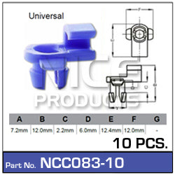 Door Clip Pkt 10 NCC083-10 - Nice Products | Universal Auto Spares