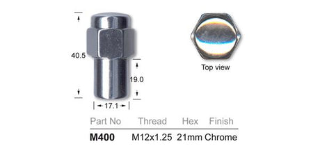 Mag Nuts M400-25 - Nice Products | Universal Auto Spares
