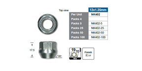 Wheel Nut NK402 - Nice Products | Universal Auto Spares