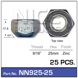 Wheel Nuts pk25 NN925-25 - Nice Products | Universal Auto Spares