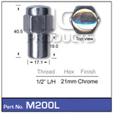 Chrome Nuts M200L - Nice Products | Universal Auto Spares