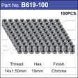 Chrome Nuts pk100 B619-100 - Nice Products | Universal Auto Spares