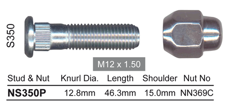 Stud & Nut NS350P - Nice Products | Universal Auto Spares