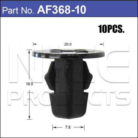 Fasteners Pkt 10 AF368-10 - Nice Products | Universal Auto Spares