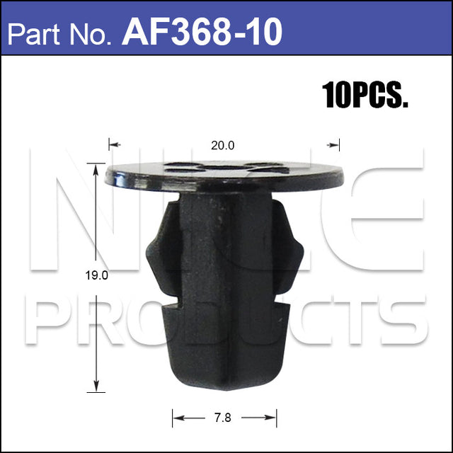 Fasteners Pkt 10 AF368-10 - Nice Products | Universal Auto Spares