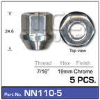 Chrome Nuts pk5 NN110-5 - Nice Products | Universal Auto Spares