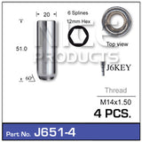 Chrome Nut J651-4 - Nice Products | Universal Auto Spares