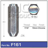 Chrome Nuts pk100 F161-100 - Nice Products | Universal Auto Spares