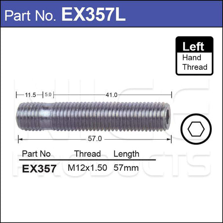 Stud Extension EX357L - Nice Products | Universal Auto Spares