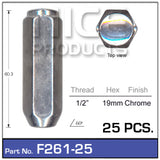 Chrome Nuts pk25 F261-25 - Nice Products | Universal Auto Spares