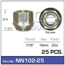 Wheel Nuts pk25 NN102-25 - Nice Products | Universal Auto Spares