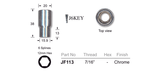 Chrome Nut JF113 - Nice Products | Universal Auto Spares
