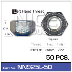 Wheel Nuts pk50 NN925L-50 - Nice Products | Universal Auto Spares