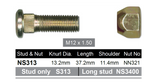 Stud & Nut NS313 - Nice Products | Universal Auto Spares