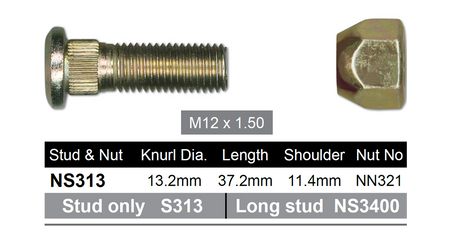 Stud & Nut NS313 - Nice Products | Universal Auto Spares