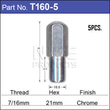 Chrome Nuts pk5 T160-5 - Nice Products | Universal Auto Spares