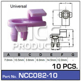 Door Clip Pkt 10 NCC082-10 - Nice Products | Universal Auto Spares