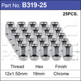 Chrome Nut B319-25 - Nice Products | Universal Auto Spares