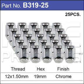 Chrome Nut B319-25 - Nice Products | Universal Auto Spares