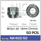 Wheel Nuts NK402-50 - Nice Products | Universal Auto Spares
