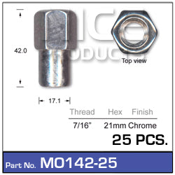 Open Ended Mag Nuts MO142-25 - Nice Products | Universal Auto Spares
