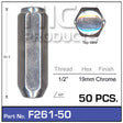 Chrome Nuts pk50 F261-50 - Nice Products | Universal Auto Spares