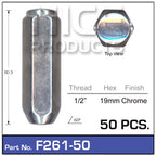 Chrome Nuts pk50 F261-50 - Nice Products | Universal Auto Spares