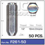 Chrome Nuts pk50 F261-50 - Nice Products | Universal Auto Spares