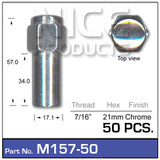 Chrome Nuts pk50 M157-50 - Nice Products | Universal Auto Spares