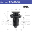 Fasteners Pkt 10 AF481-10 - Nice Products | Universal Auto Spares