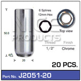 Chrome Nut J2051-20 - Nice Products | Universal Auto Spares