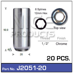 Chrome Nut J2051-20 - Nice Products | Universal Auto Spares