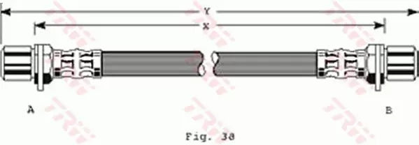 Brake Hose PHA196 - TRW