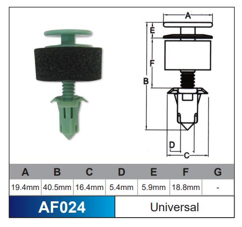 Fasteners Bag of 1,000 AF024-1000 - Nice Products | Universal Auto Spares