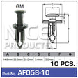 Fasteners Pkt 10 AF058-10 - Nice Products | Universal Auto Spares