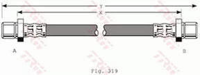 Brake Hose PHA216 - TRW