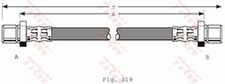Brake Hose PHA216 - TRW