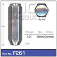 Chrome Nuts pk100 F261-100 - Nice Products | Universal Auto Spares