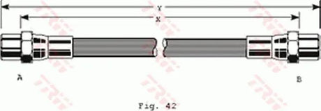 Brake Hose PHA255 - TRW