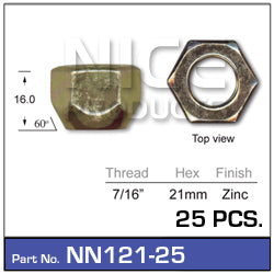 Wheel Nuts pk25 NN121-25 - Nice Products | Universal Auto Spares