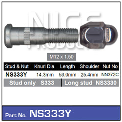 Stud & Nut NS333Y - Nice Products | Universal Auto Spares