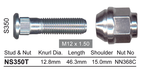 Stud & Nut NS350T - Nice Products | Universal Auto Spares