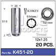 Lock Nuts pk20 K451-20 - Nice Products | Universal Auto Spares