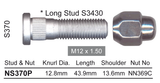 Stud & Nut NS370P - Nice Products | Universal Auto Spares