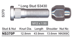 Stud & Nut NS370P - Nice Products | Universal Auto Spares