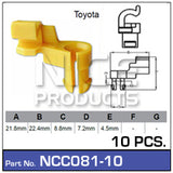 Door Clip Pkt 10 NCC081-10 - Nice Products | Universal Auto Spares