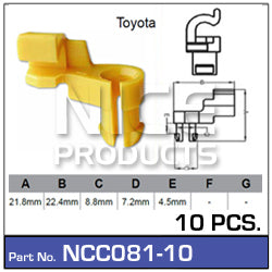 Door Clip Pkt 10 NCC081-10 - Nice Products | Universal Auto Spares