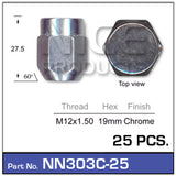 Wheel Nuts pk25 NN303C-25 - Nice Products | Universal Auto Spares