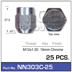 Wheel Nuts pk25 NN303C-25 - Nice Products | Universal Auto Spares