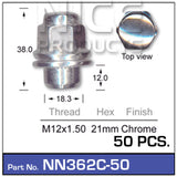 Wheel Nuts pk50 NN362C-50 - Nice Products | Universal Auto Spares